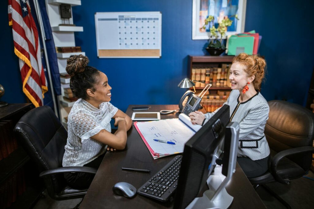 Tulsa mentor advising a new entrepreneur